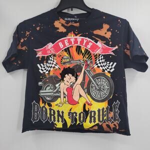 Betty Boop tie dye cropped shirt size S
